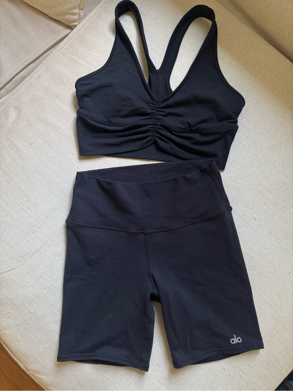 ALO Yoga Wild Thing Bra & Biker Shorts